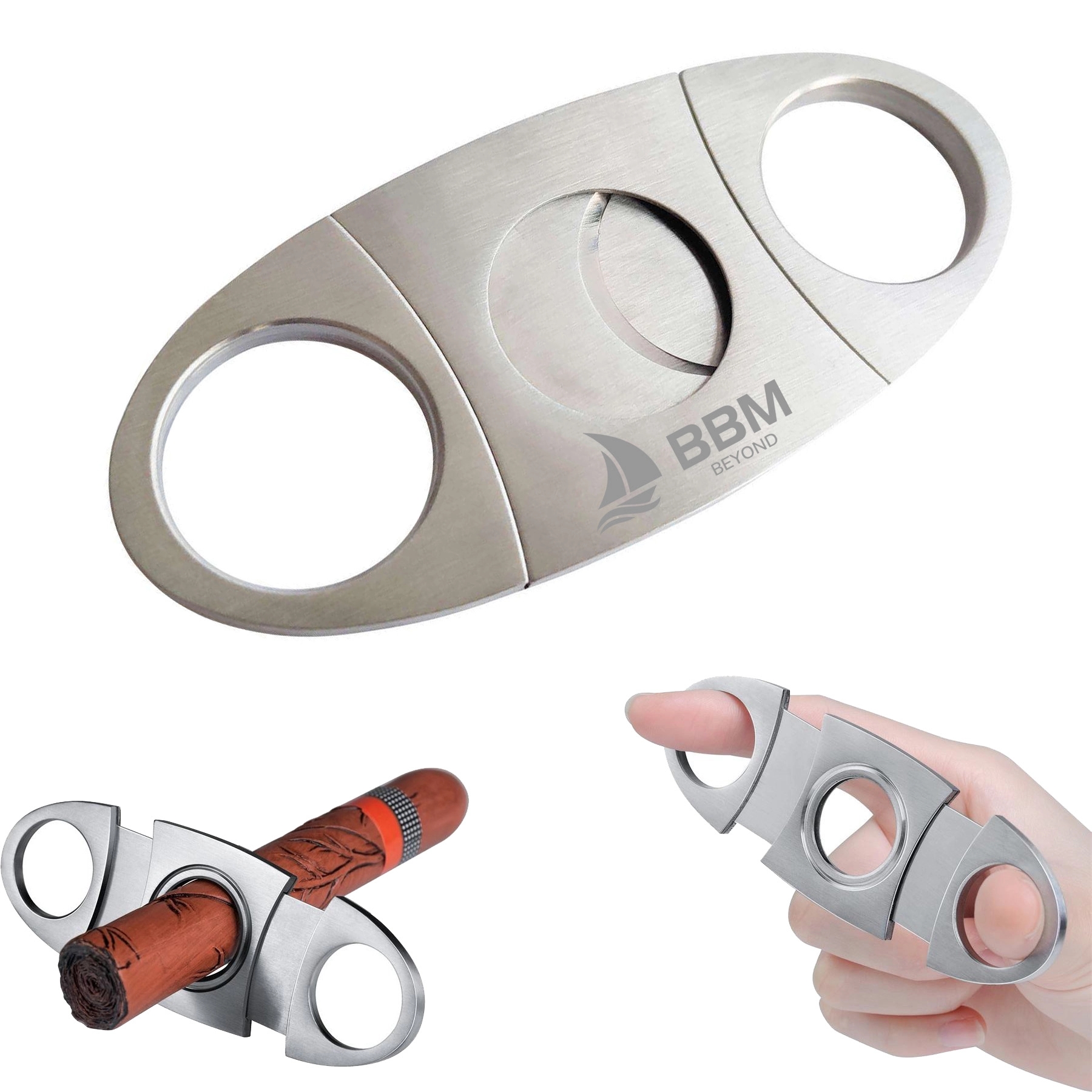 Stainless Steel Double Blade Cigar Cutter 1