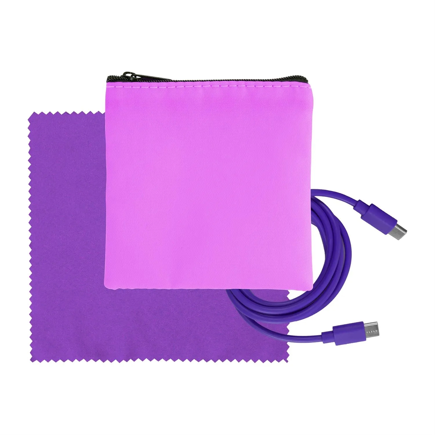 Colorful RPET C to C Cable & Cloth Set 20