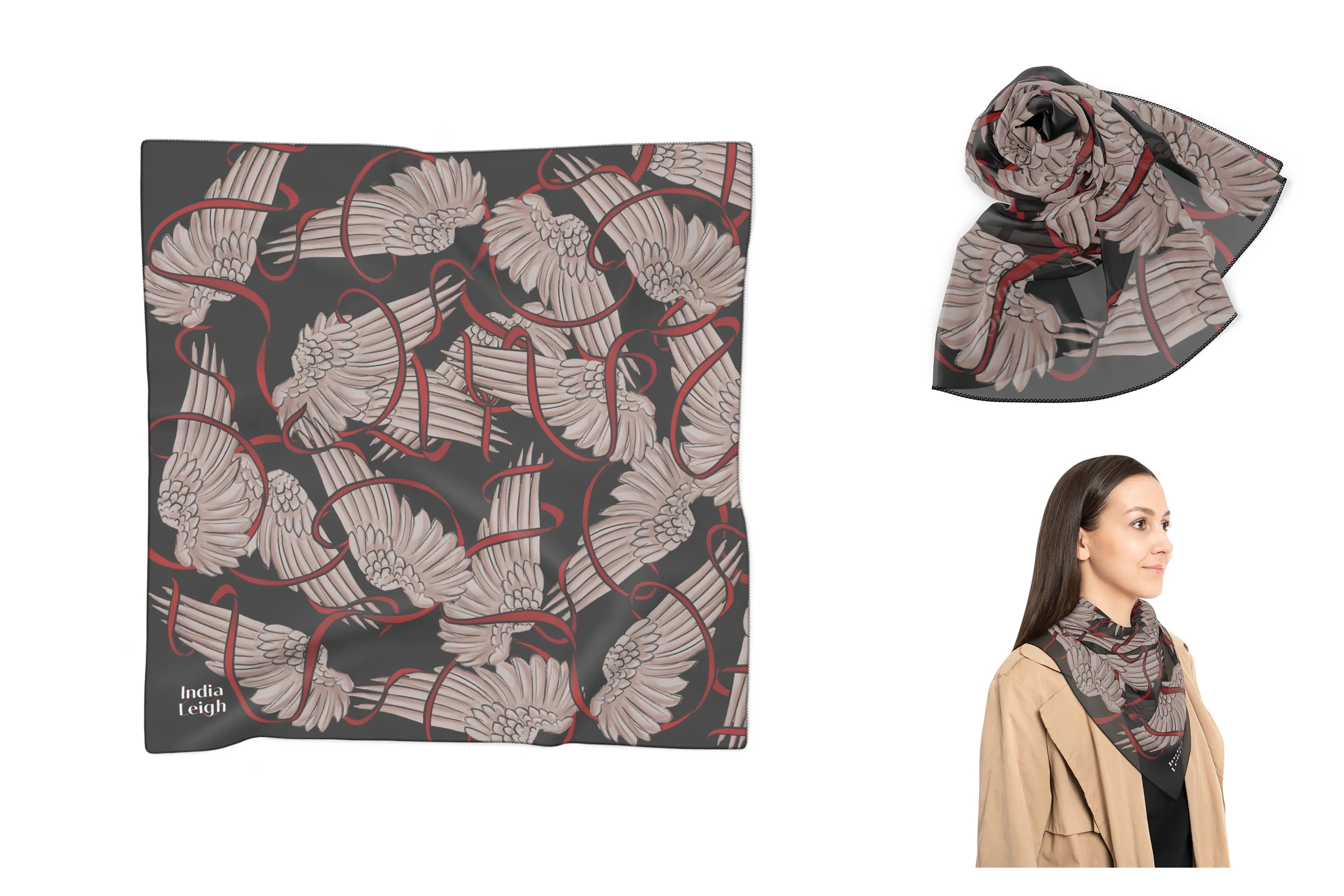 Custom Print Polyester Scarf 2
