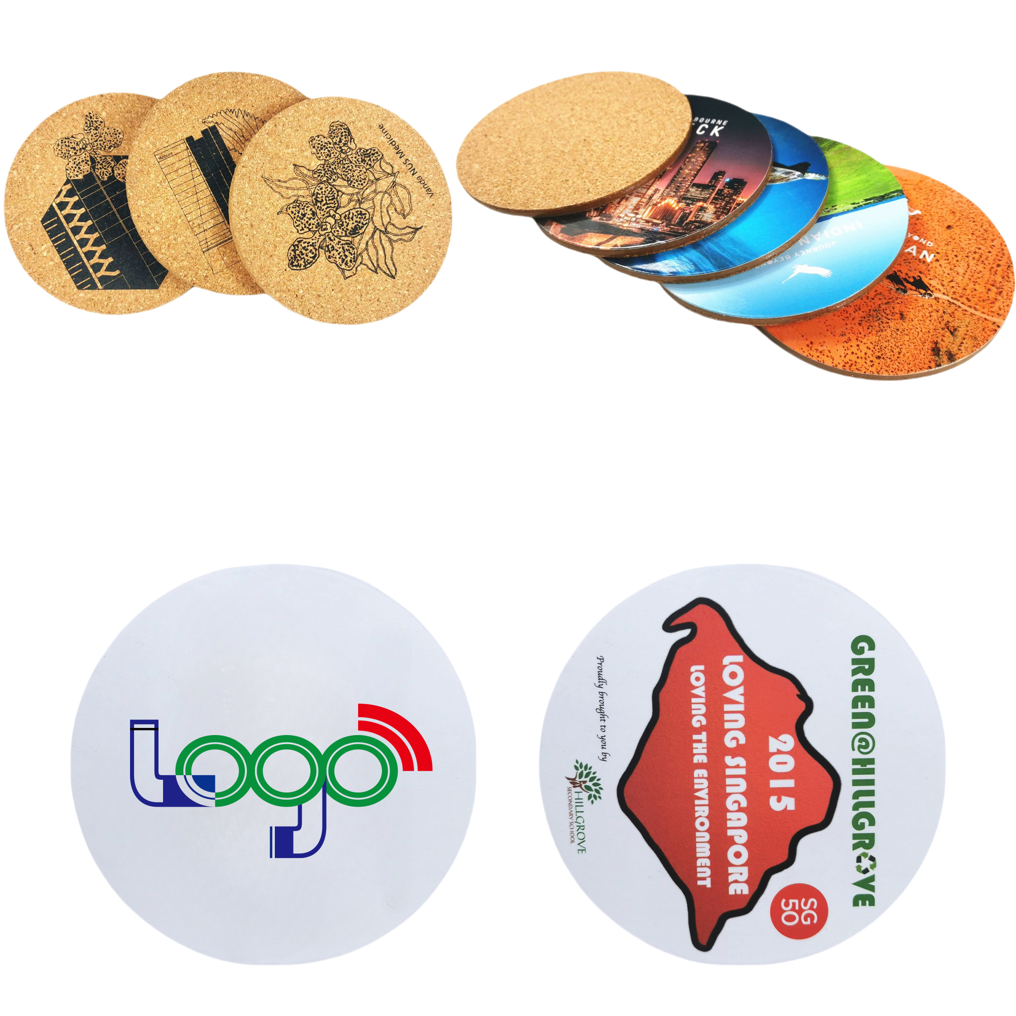 White Cardboard Coasters MOQ 250 1