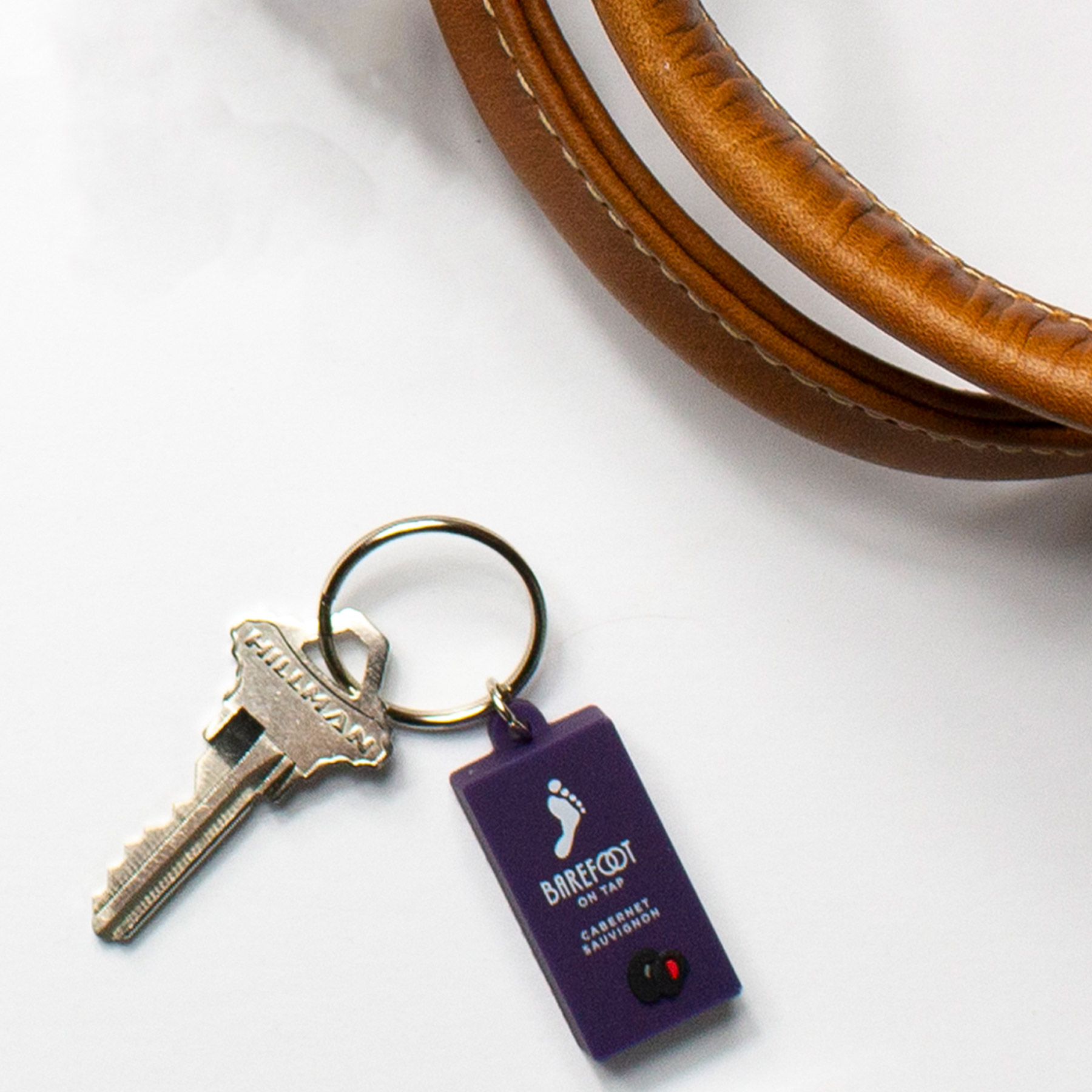 PVC Fob with Keyring: 1 1/2" W x 1 1/2" H