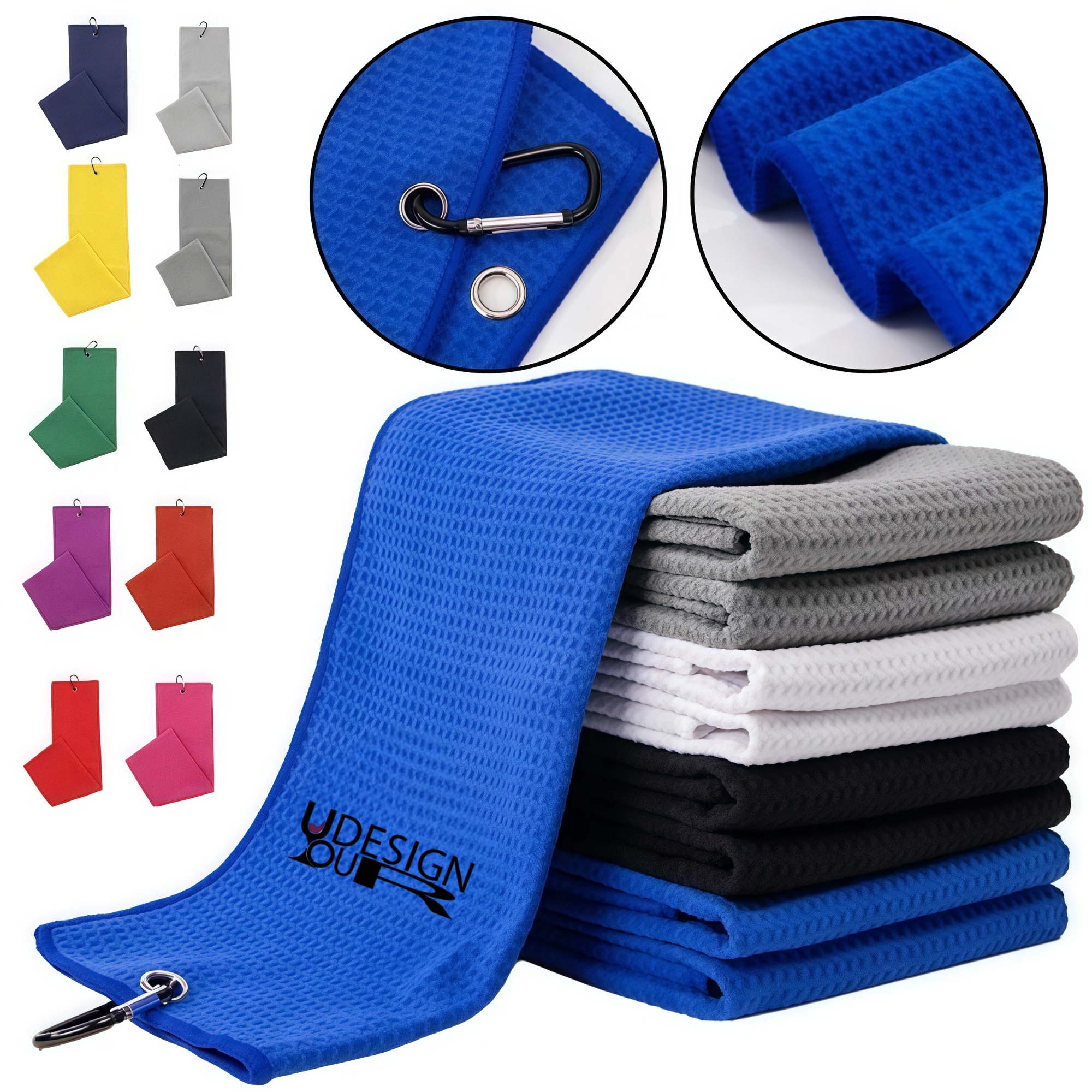 Waffle Golf Towel Custom Sport Beach Microfiber Fast Dry 3