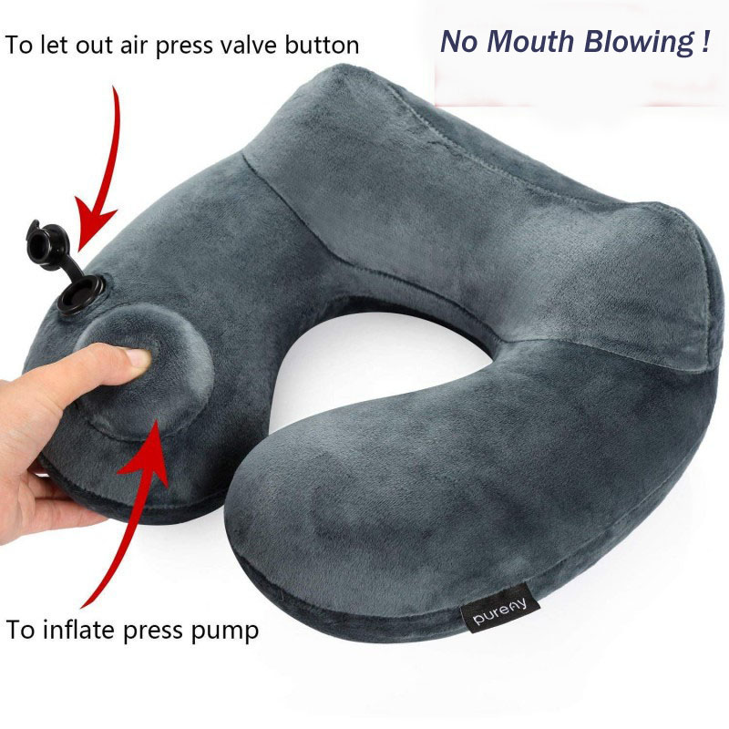 Inflatable Velveted Neck Pillow 2