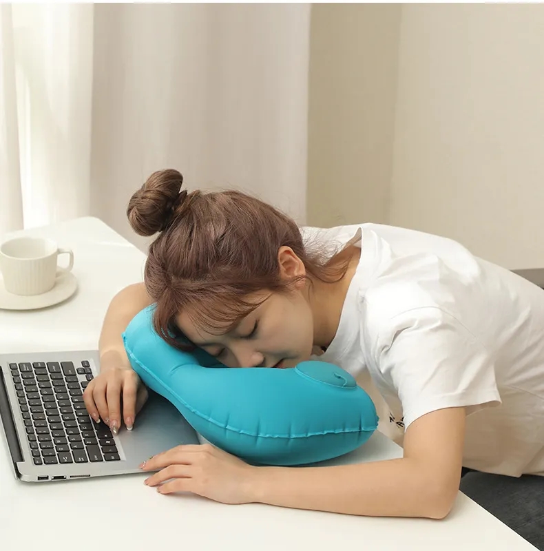 Bulk Custom Logo Inflatable Travel Pillow Wholesale for Promotional Gifts 3