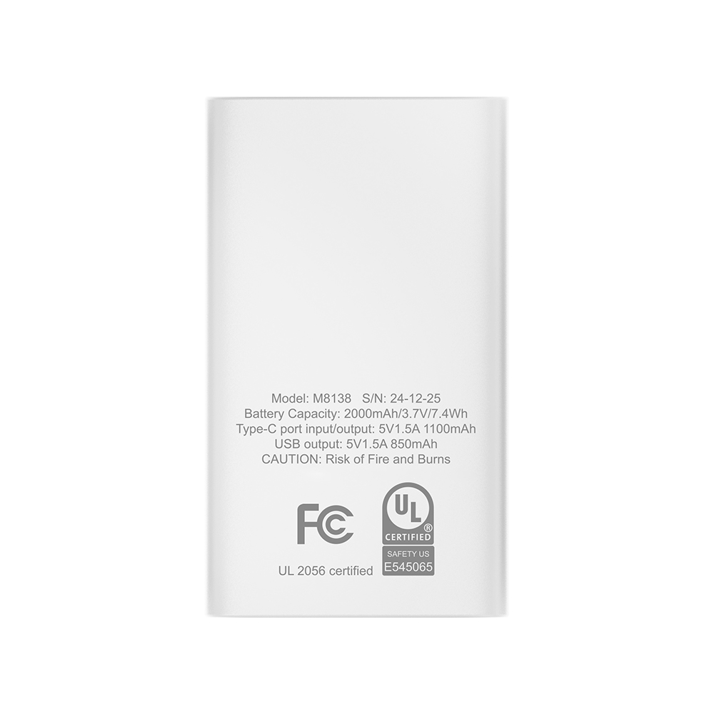 UL Certified 2000mAh Dual Port Compact Power Bank – Smaller Than a Credit Card Travel Charger 17