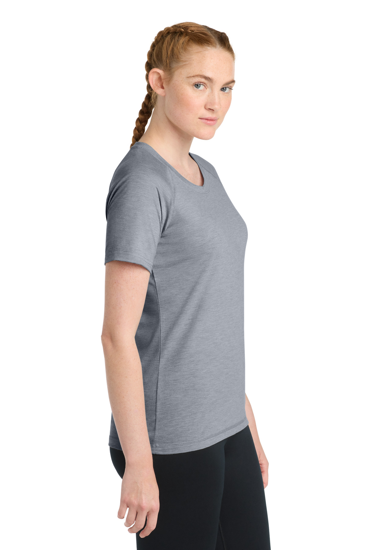 Sport-Tek Women's PosiCharge Tri-Blend Wicking Scoop Neck Raglan Tee. LST400 27