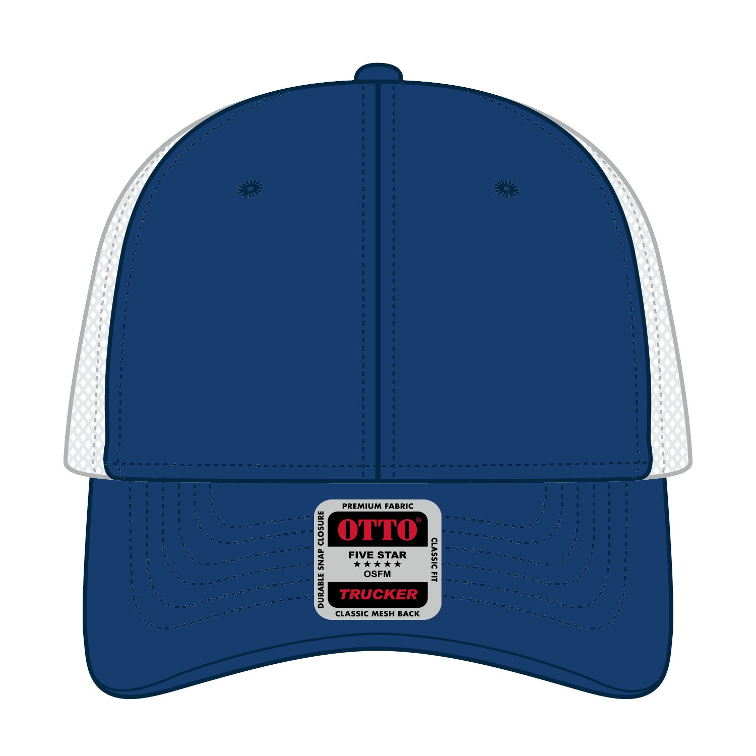 OTTO CAP® 6 Panel Low Profile Mesh Back Trucker Hat 3