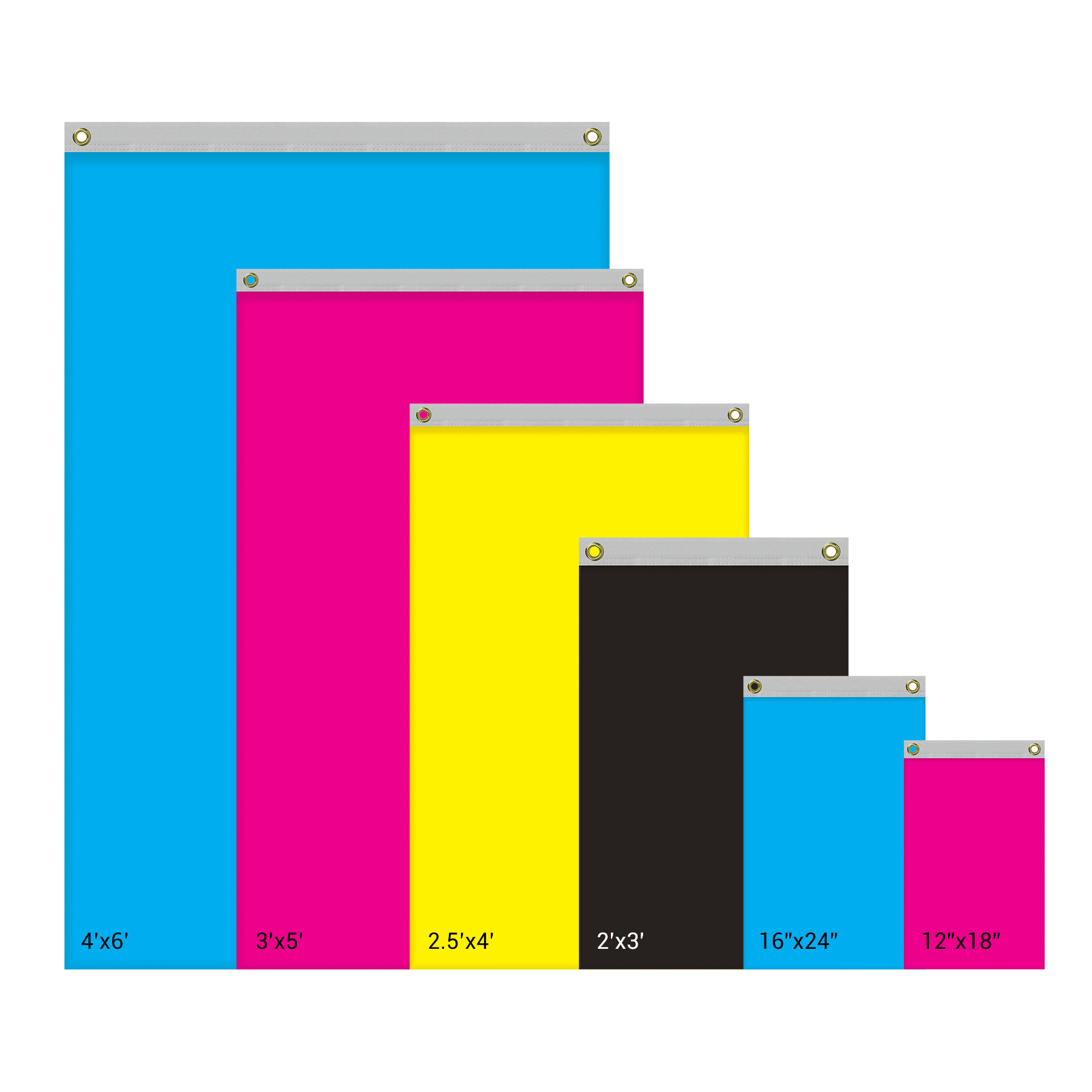 3' x 5' Double Sided Knitted Polyester Vertical Banners 2