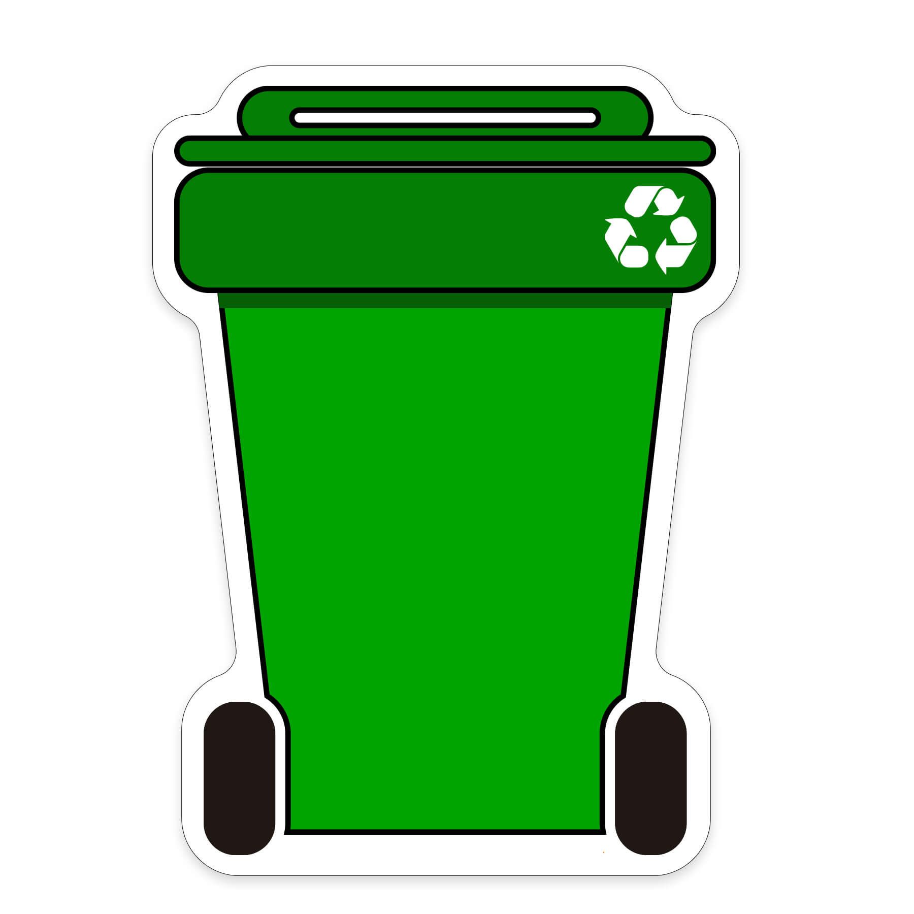 Recycle Container Shaped NoteKeeper™ Magnet 20 Mil 6