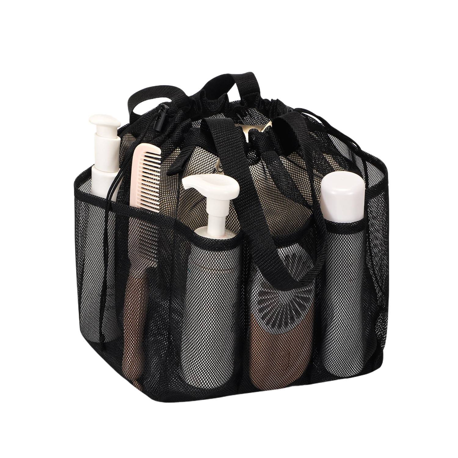 Portable Mesh Toiletry Bag with Drawstring & Multi Pocket 5
