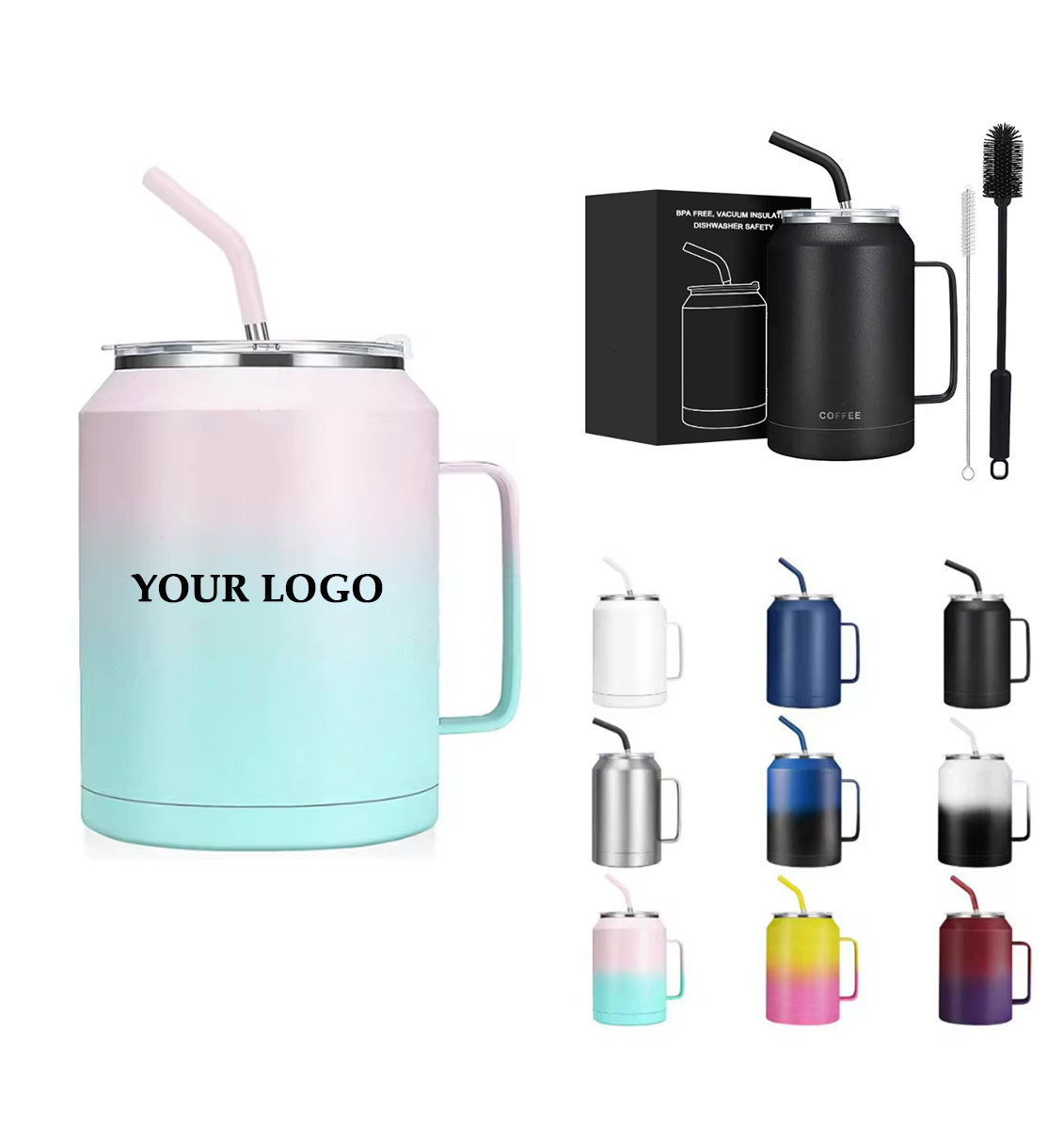 32oz Large Insulated Travel Mug 4