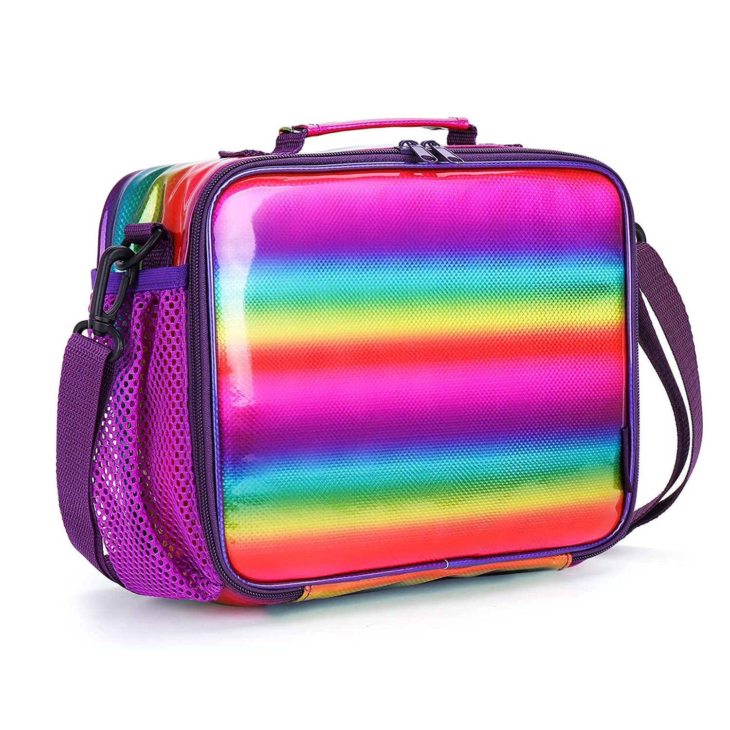 Kids 5L Insulated Polyester Lunch Bag w/ Bottle Holder 2