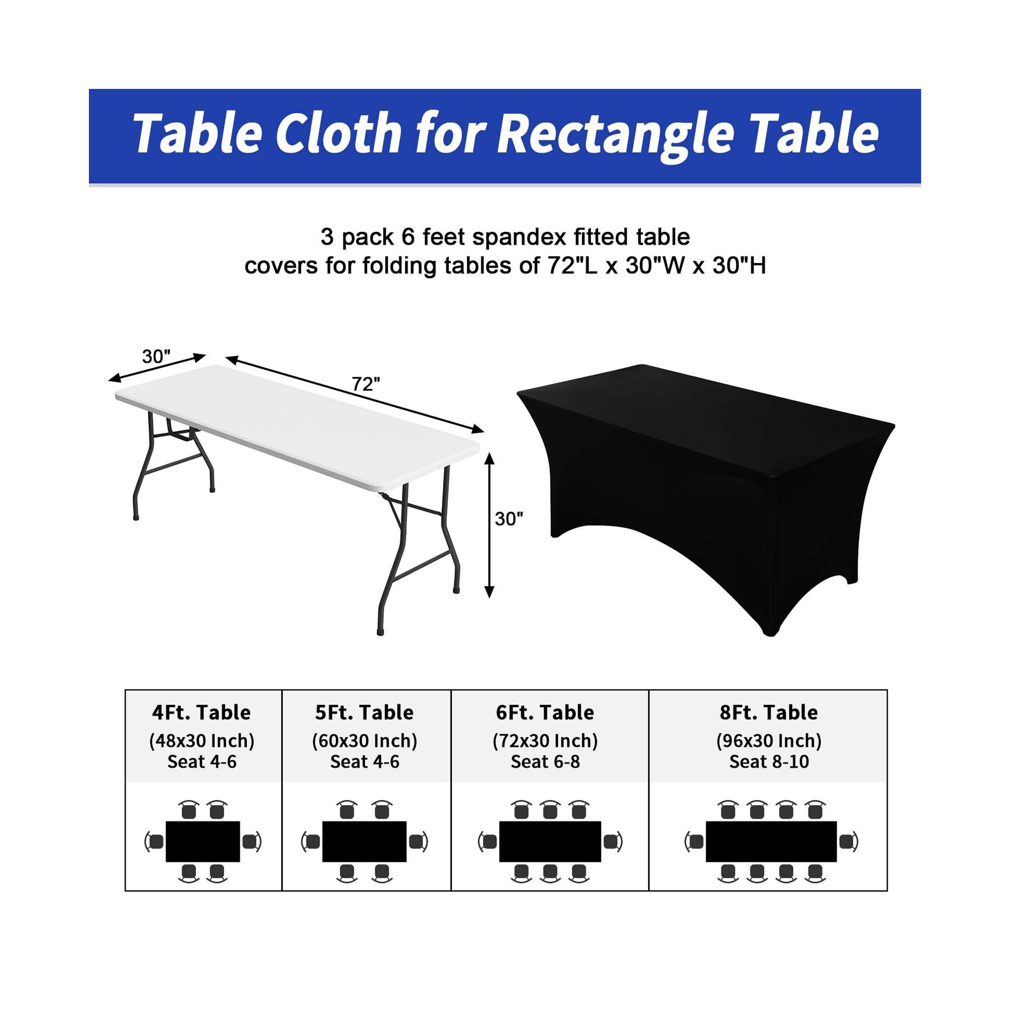 6Ft Stretch Fitted Table Cover 4