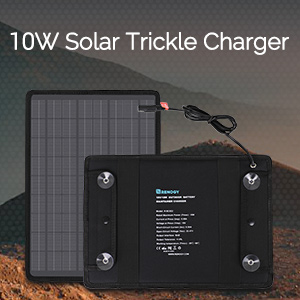 Crosby Street 10W 18V Portable Solar Panel with Lighter Plug Alligator Clips and Battery Cables