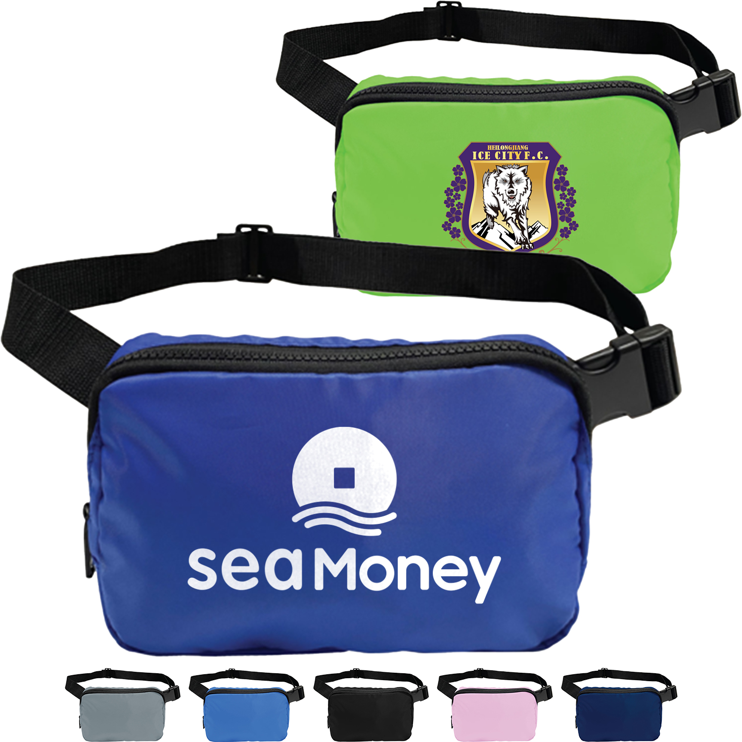 Crossbody Pouch For Travels w/ Adjustable Web Belt 1