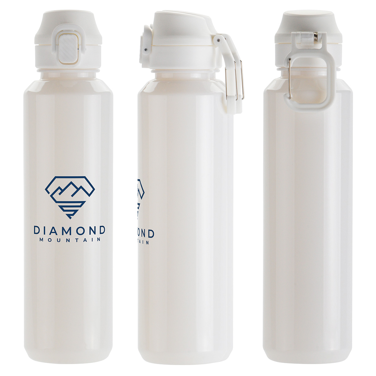Switchback 27 oz RPET Bottle with Snap-Top Lid & Carabiner 9