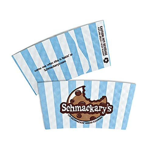 Large White Hot Cup Sleeves - Flexographic printed 2