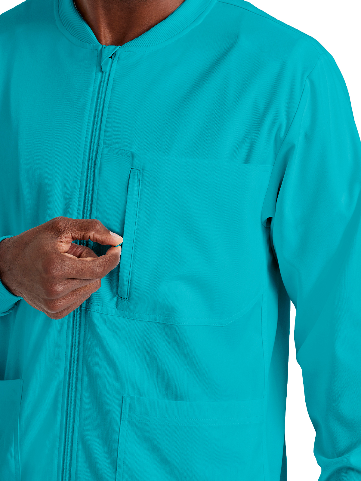 Grey's Anatomy Spandex Stretch - Men's Five-Pocket React Warm-Up Scrub Jacket 33