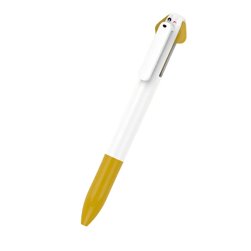 Cute Puppy Two-color Plastic Stretchable Ballpoint Pen 2