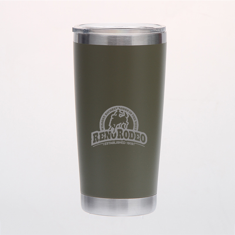20 Oz Double Wall Stainless Steel Vacuum Tumbler With Lid 2