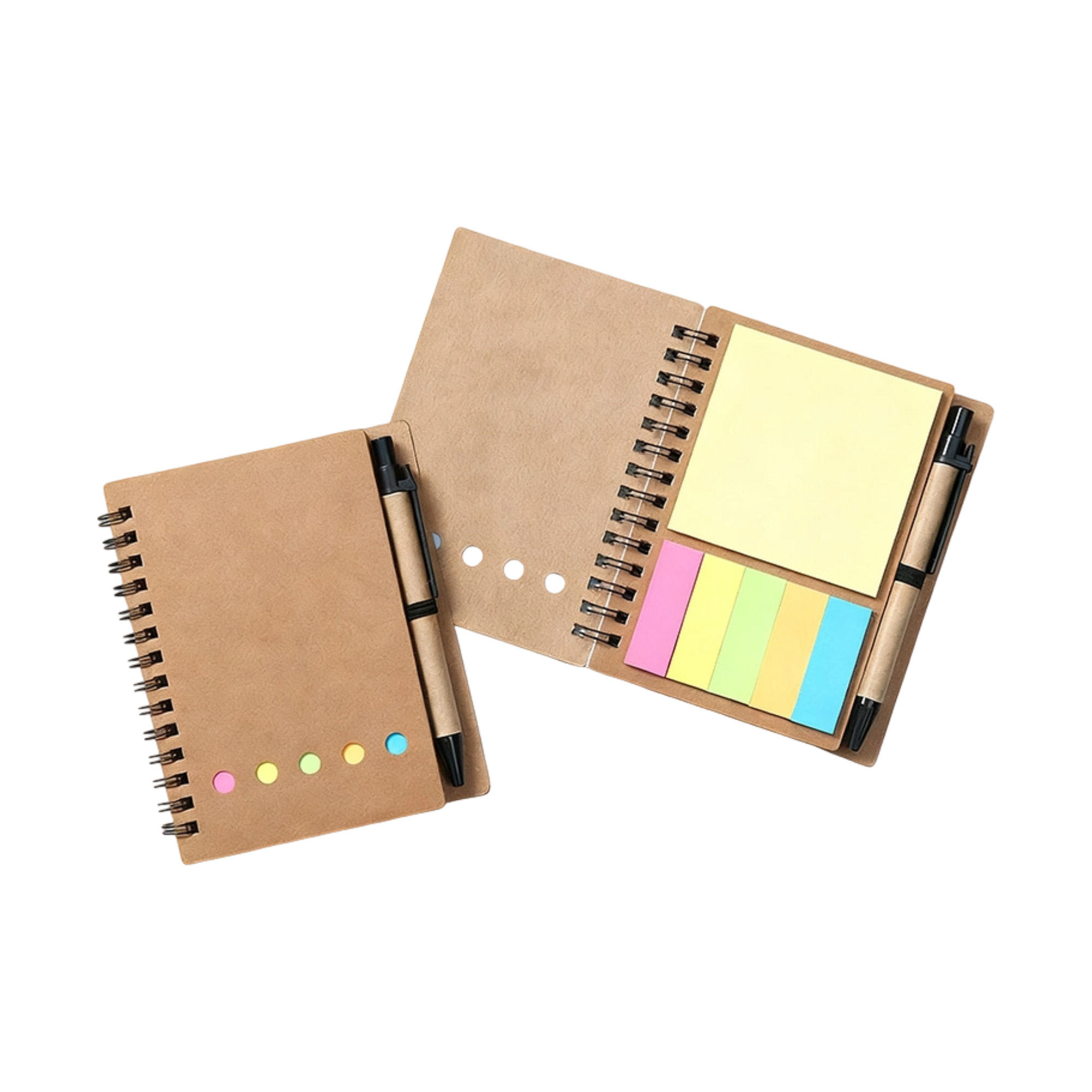 Spiral Note Pad With Sticky Notes Plus Pen 3