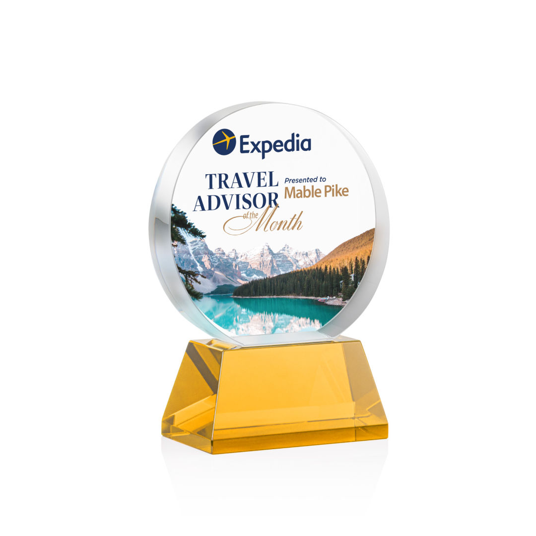 Glenwood Vividprint™ Award on Base - Amber 12
