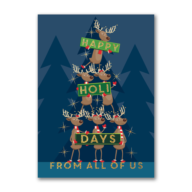 Reindeer Tree Holiday Card 3