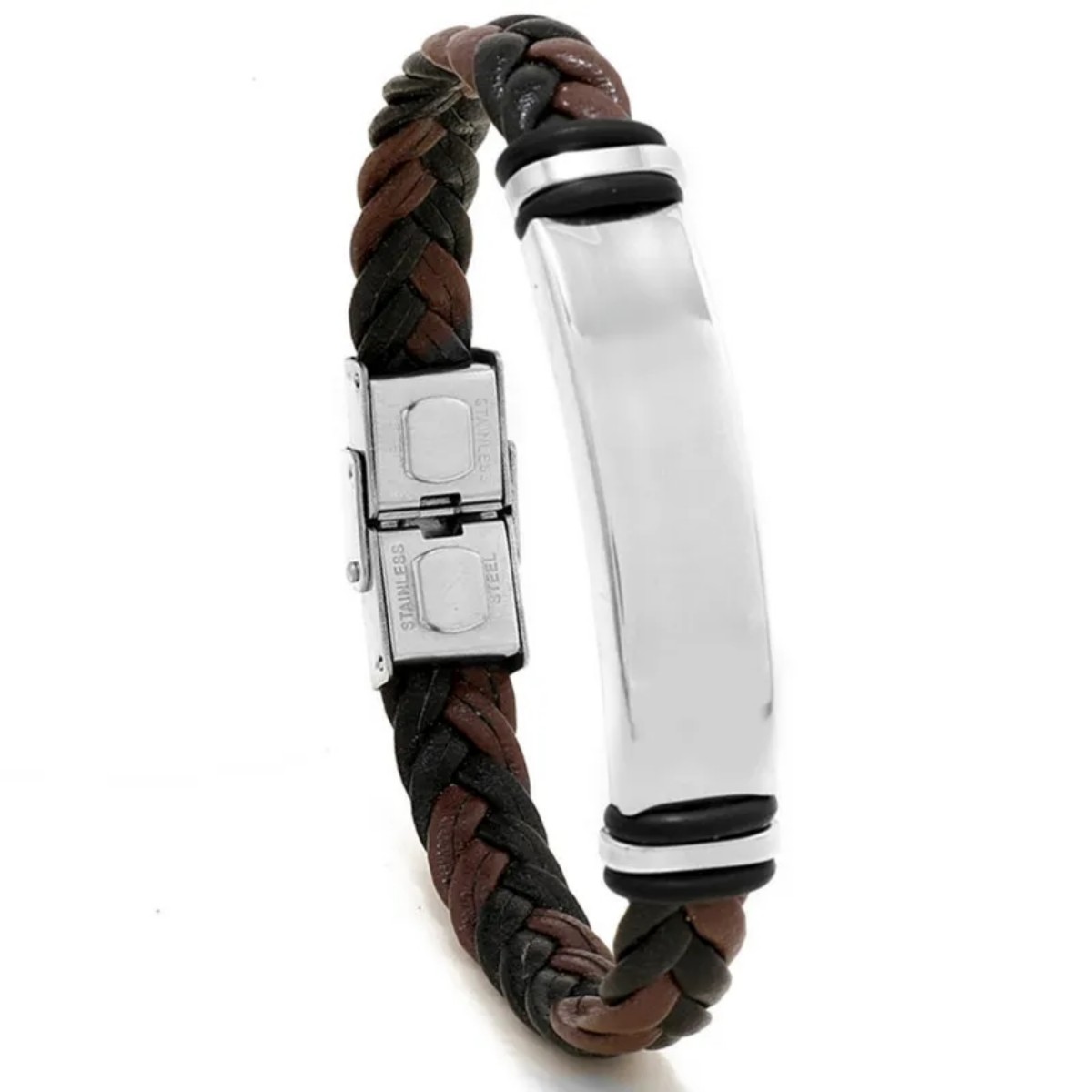 Stainless Steel Leather Wrist Strap 10
