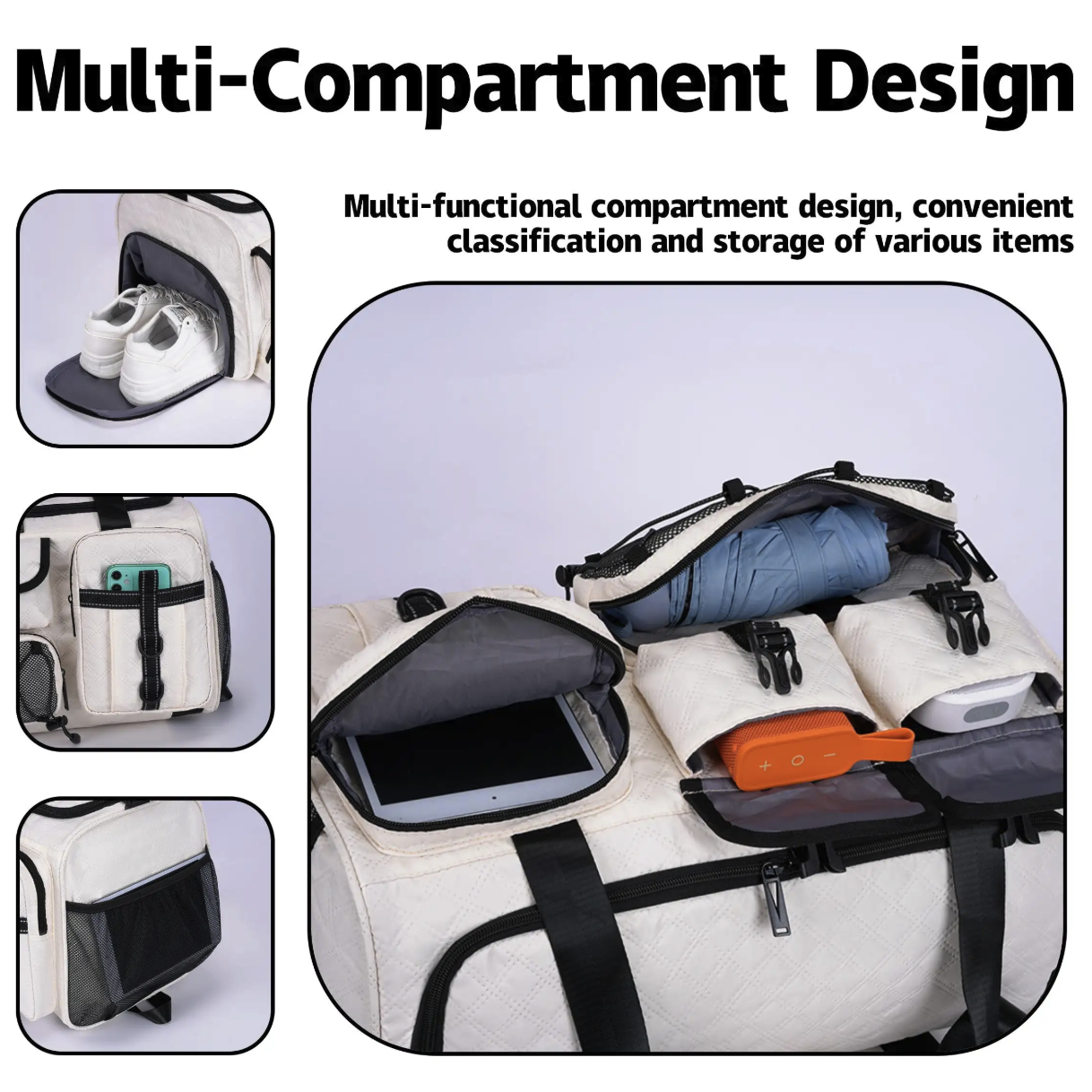 Workout Gym Backpack with Shoe Compartment Sports Duffel Bag 7