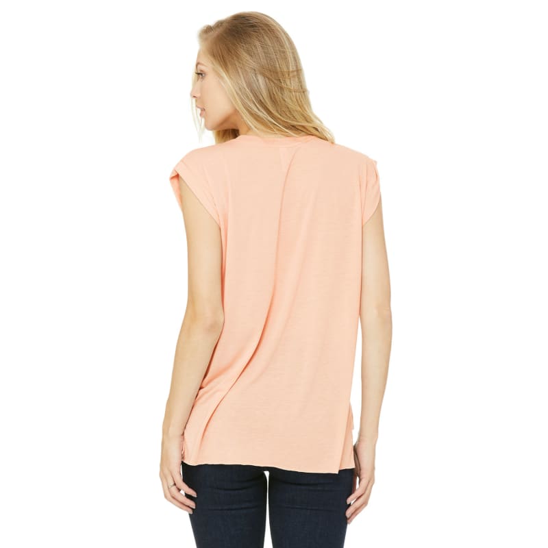 Bella + Canvas Ladies' Flowy Muscle T-Shirt With Rolled Cuff 31