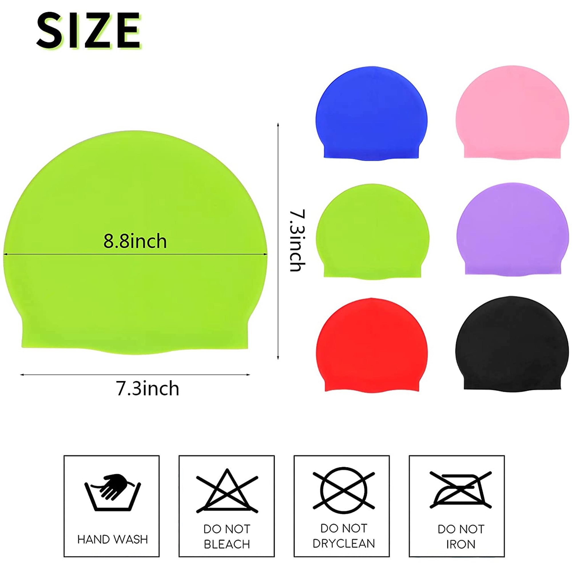 Durable Silicone Swim Cap MOQ 50pcs 4