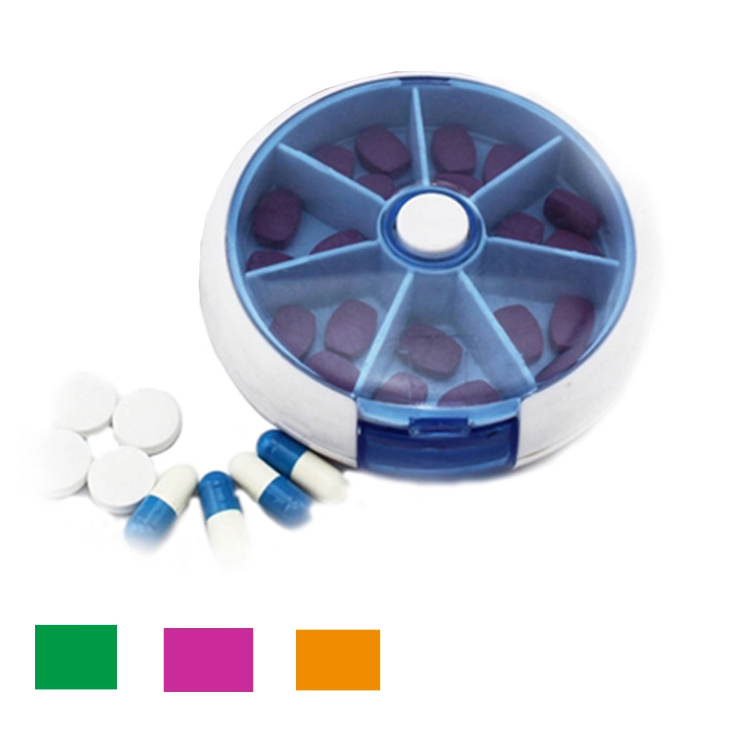 Portable Rotating 7 Day Weekly Pill Organizer 9