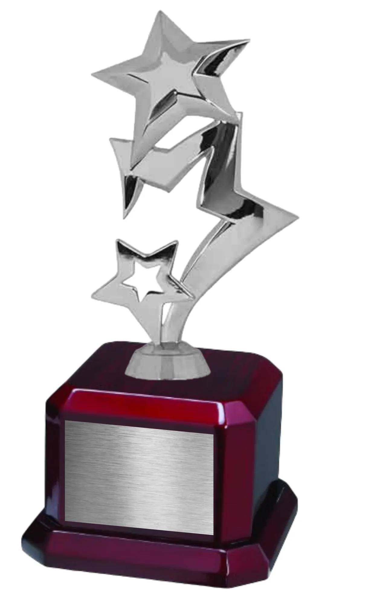 9 1/2" Star Trophy Award on Rosewood Royal Piano Finish Base 14