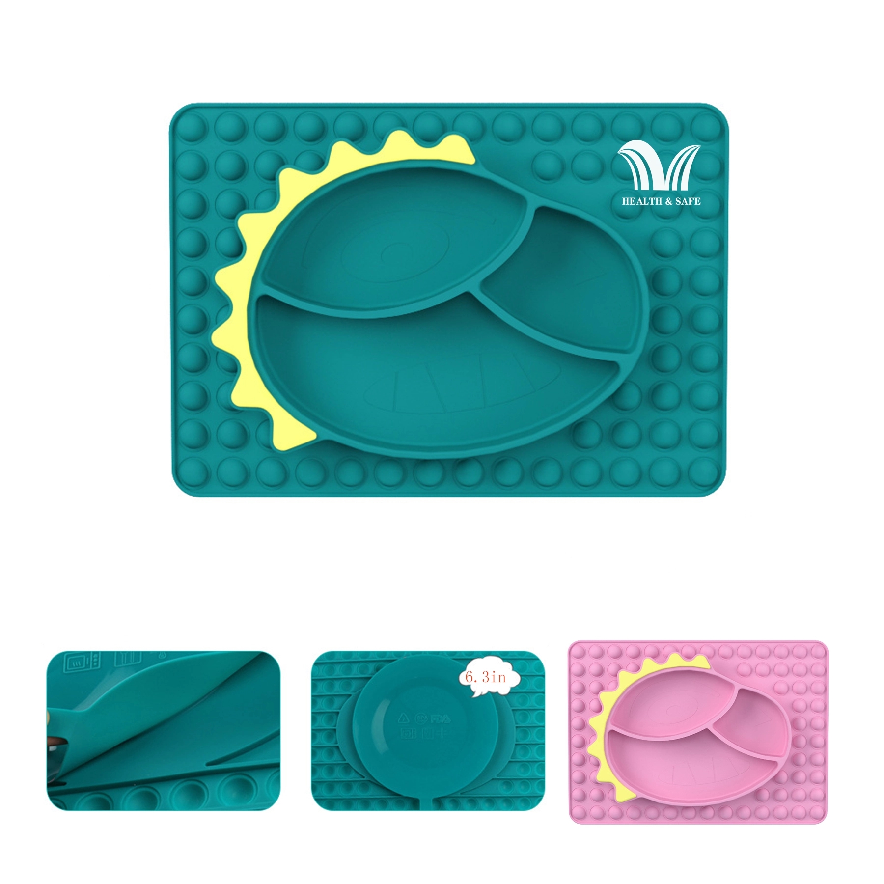 Toddler Plates With Suction Silicone Baby Dish Bpa Free 2