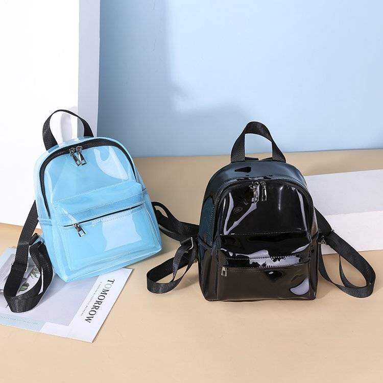 PU Leather Waterproof Transparent Backpack 3