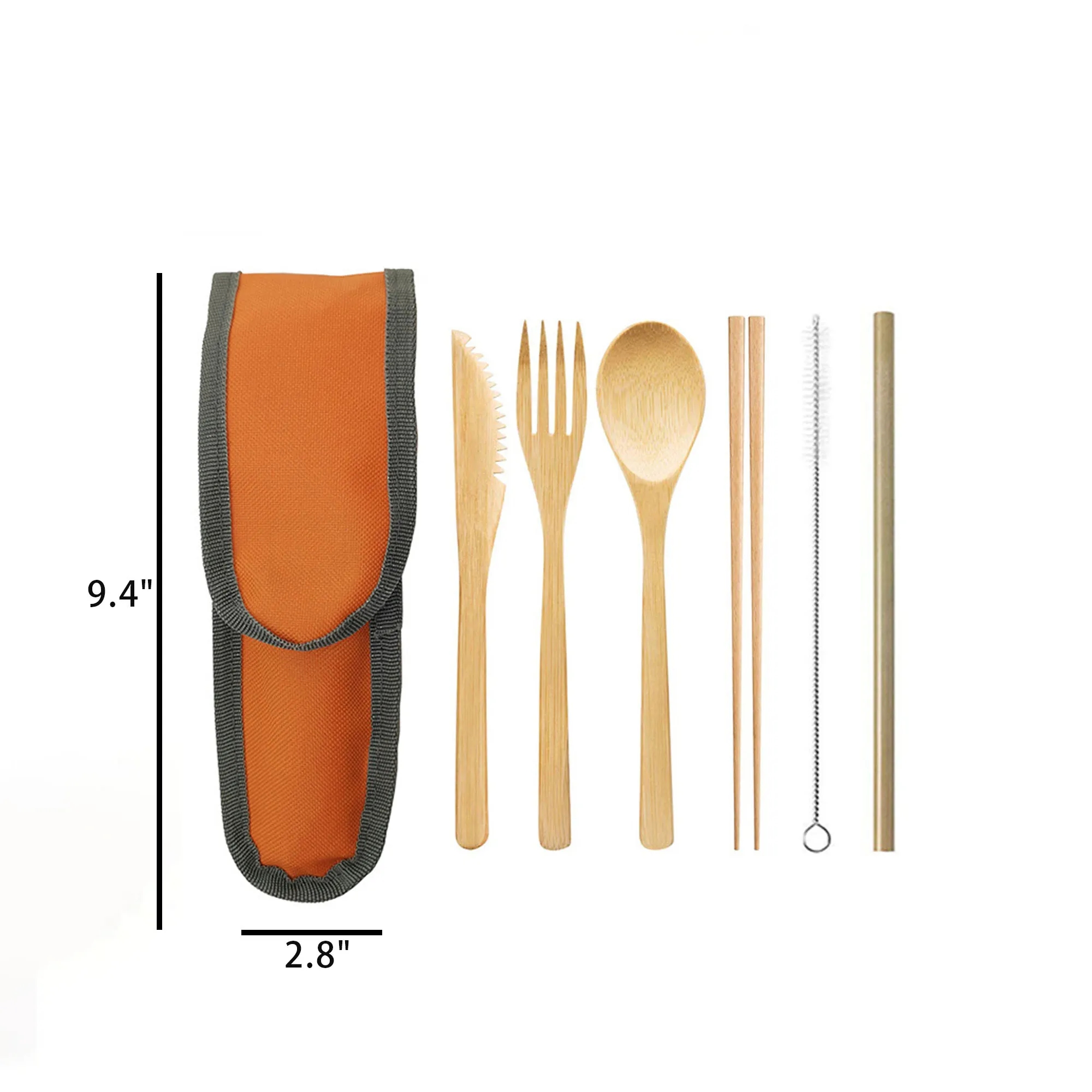 6 in 1 Bamboo Travel Utensil Set 3