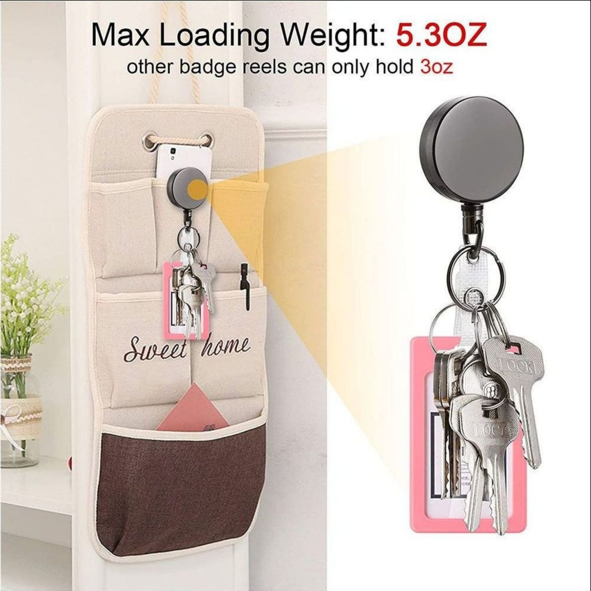 Retractable Badge Reel With Belt Clip 3