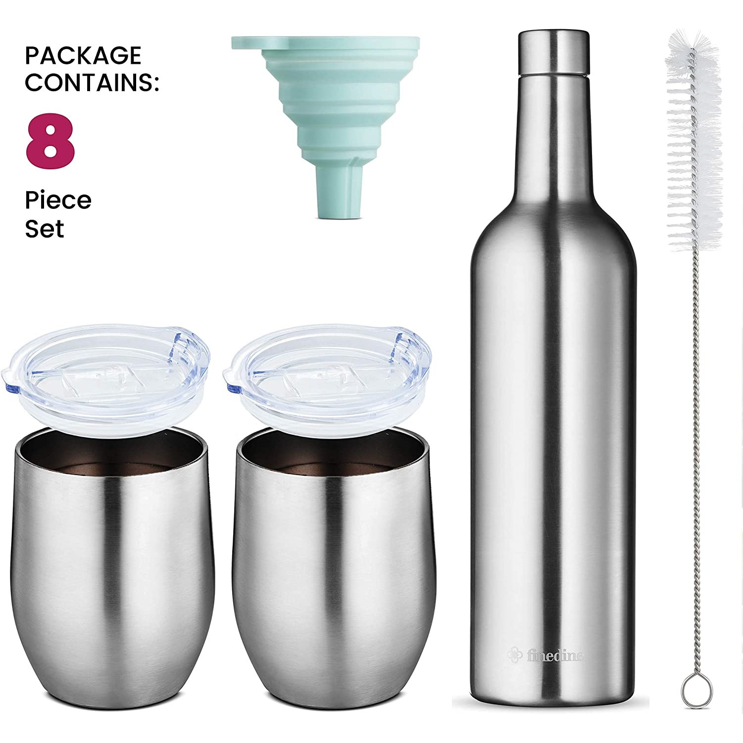 Vacuum-Insulated Wine Gift Set, 500Ml And 350Ml Wine Tumblers Stainless Steel Vacuum 2