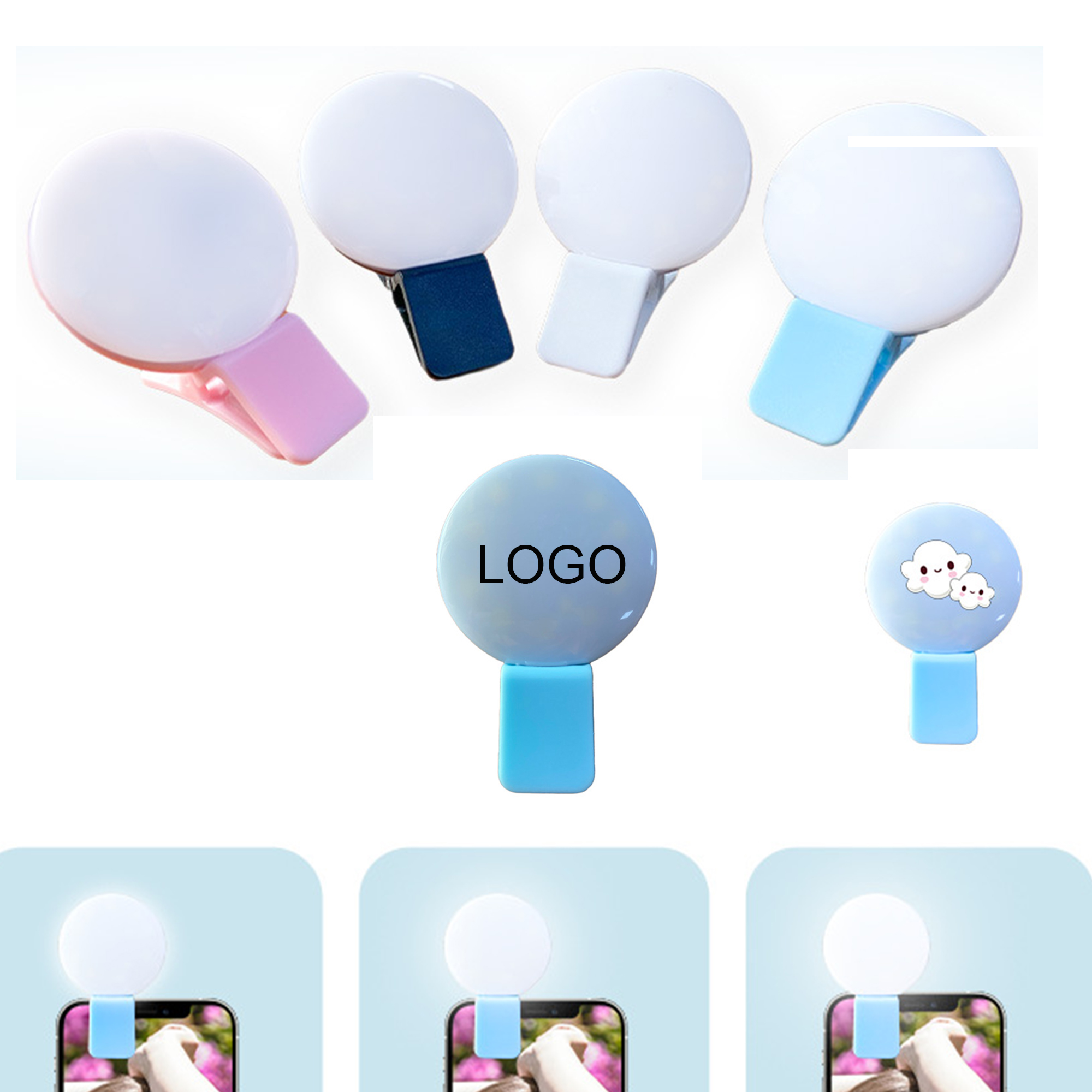 Q-shaped Custom USB Strong Fill Light 3