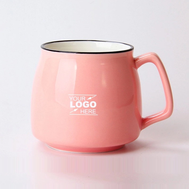 13.5oz Glossy Potbelly Ceramic Coffee Mugs 1