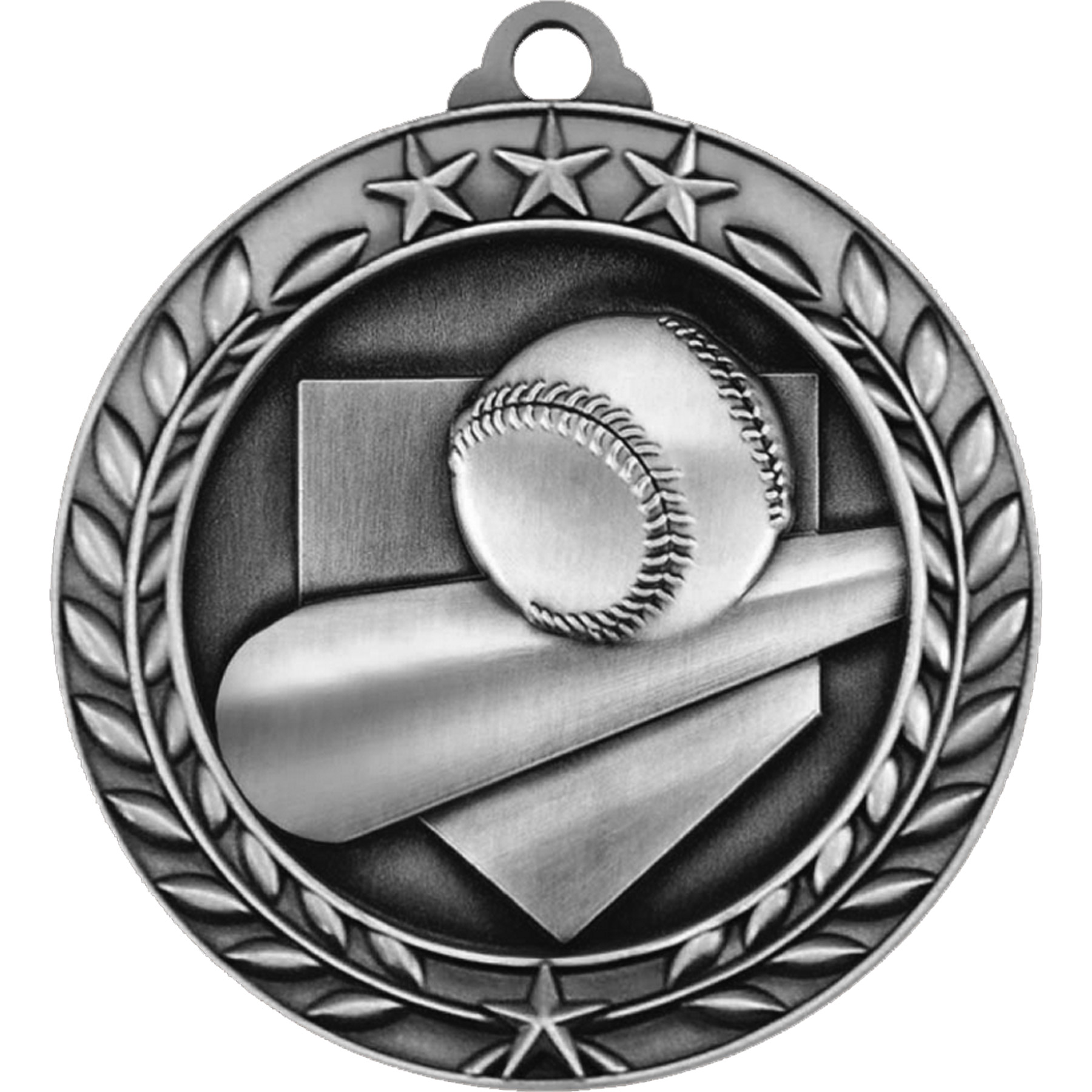 Stock Small Academic & Sports Laurel Medals: Baseball 2