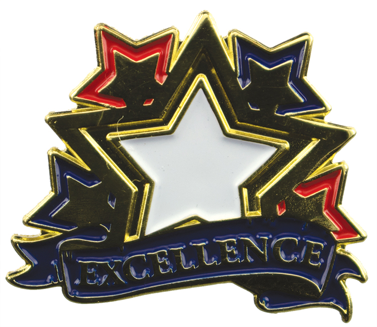 Educational Lapel Pin- Excellence (1-1/8")