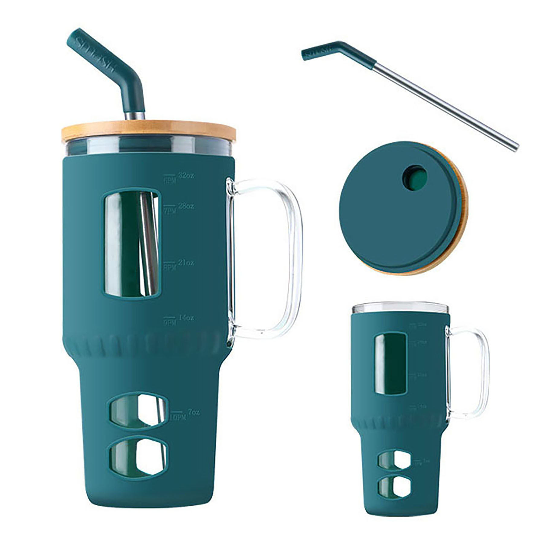32 Oz. Glass Tumbler With Silicone Cover 9