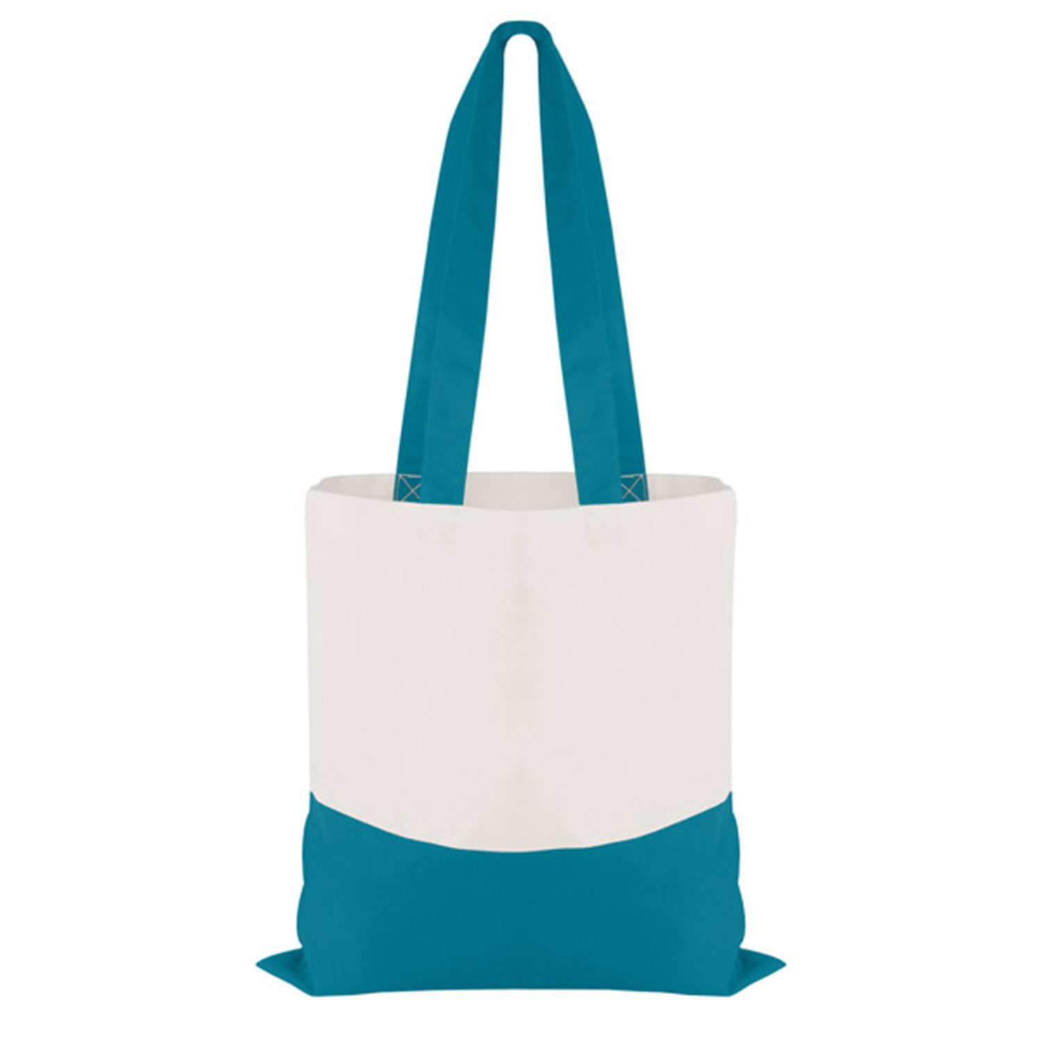 Cotton Colored Accent Flat Tote