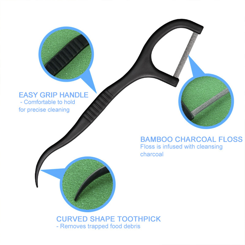 50PCS Dental Floss Picks Toothpicks 1