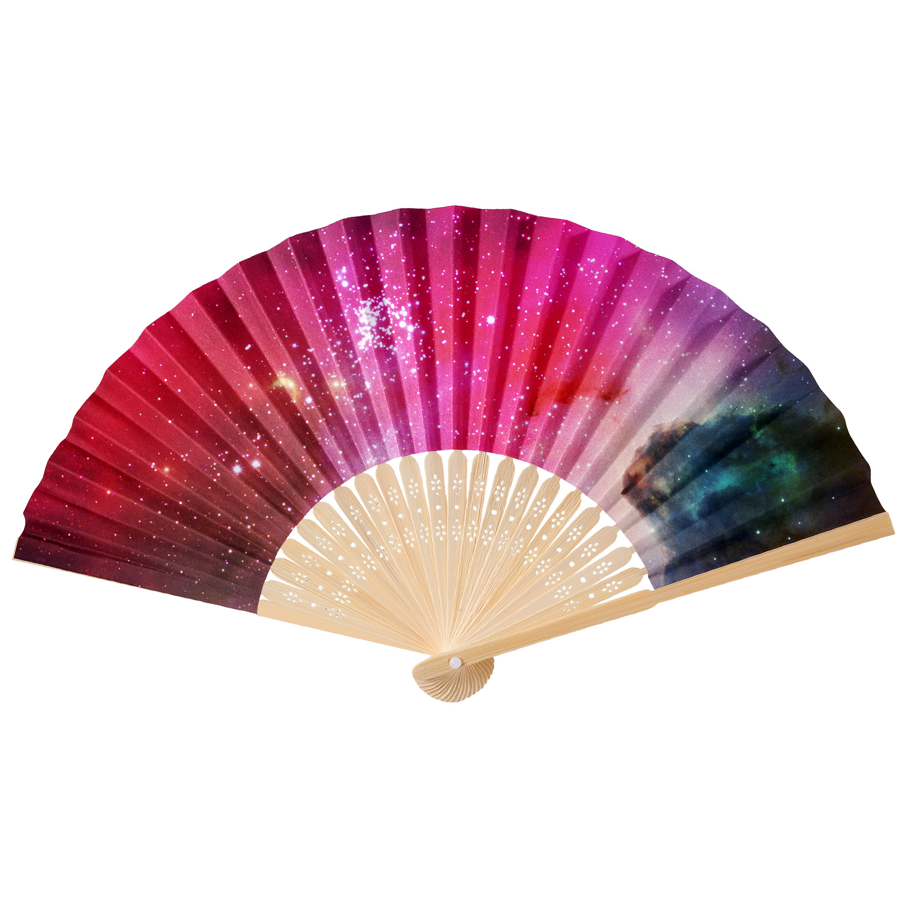 Full Color Foldable Bamboo Paper Hand Fan 11