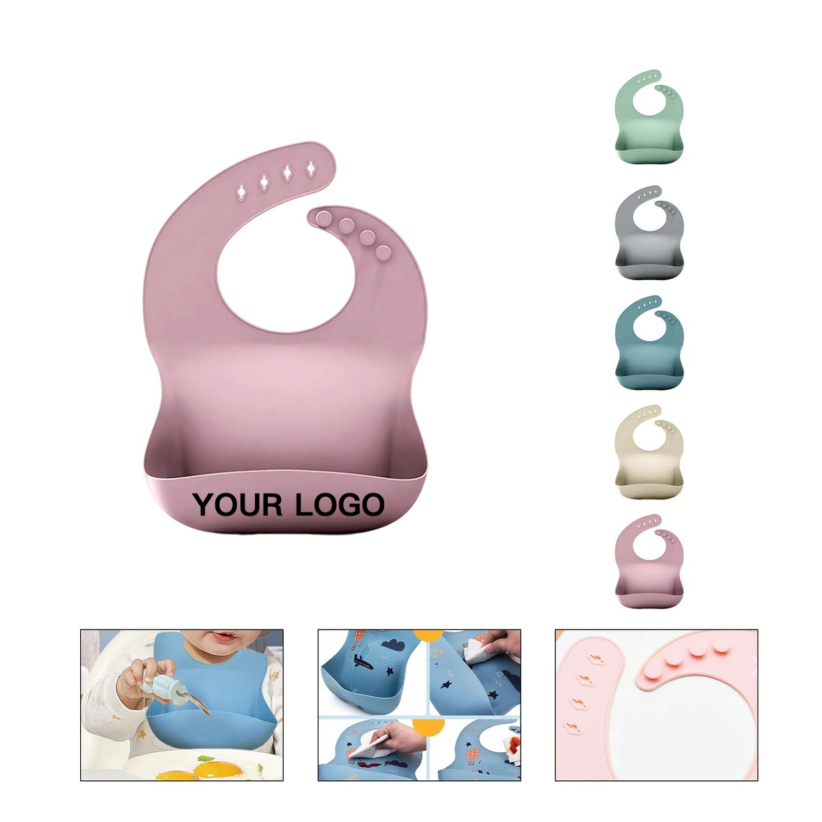 Waterproof Baby Bib with Adjustable Fit 2