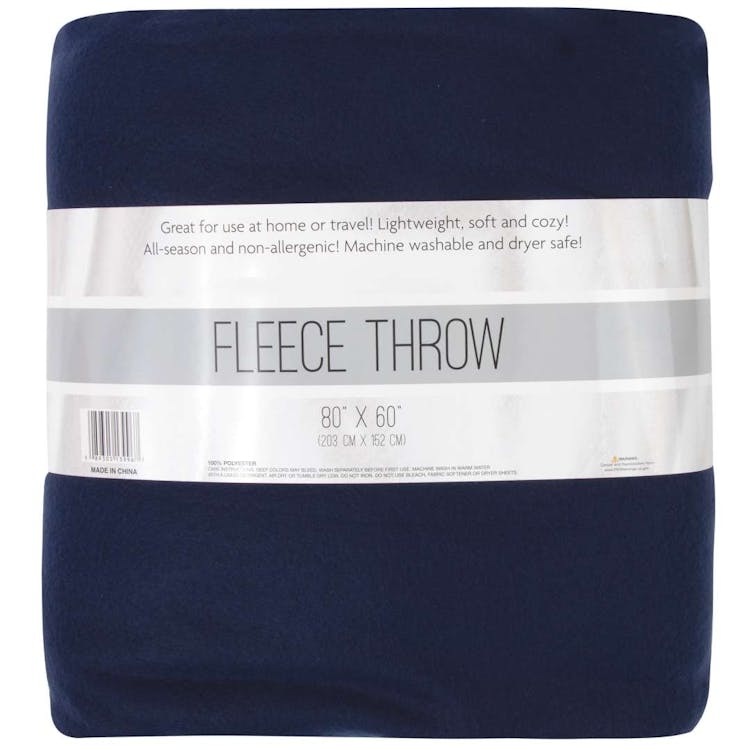 Twin Fleece Blankets Blue - 80" x 60" 2