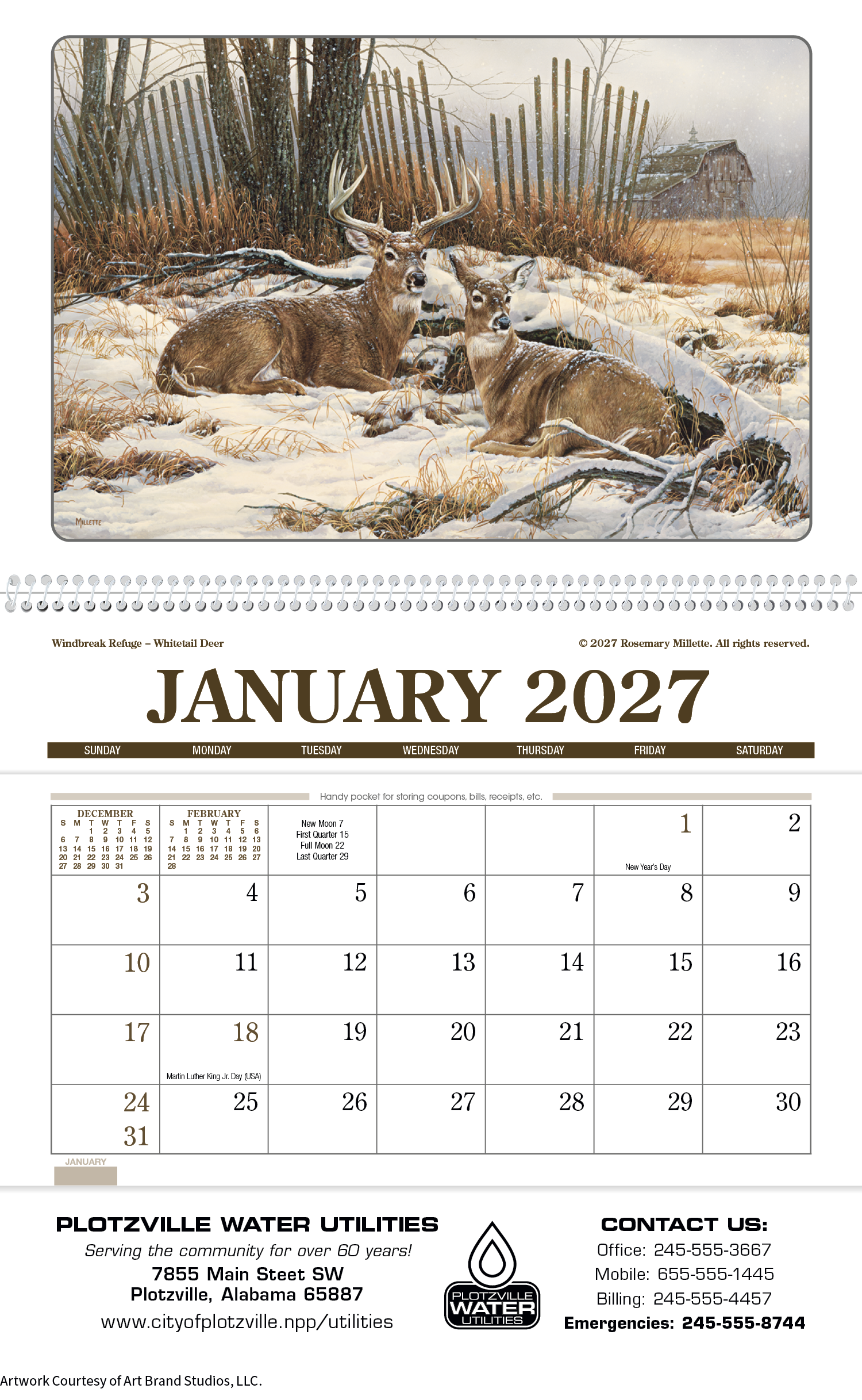 Triumph® Calendars Wildlife Art Pocket Calendar 51