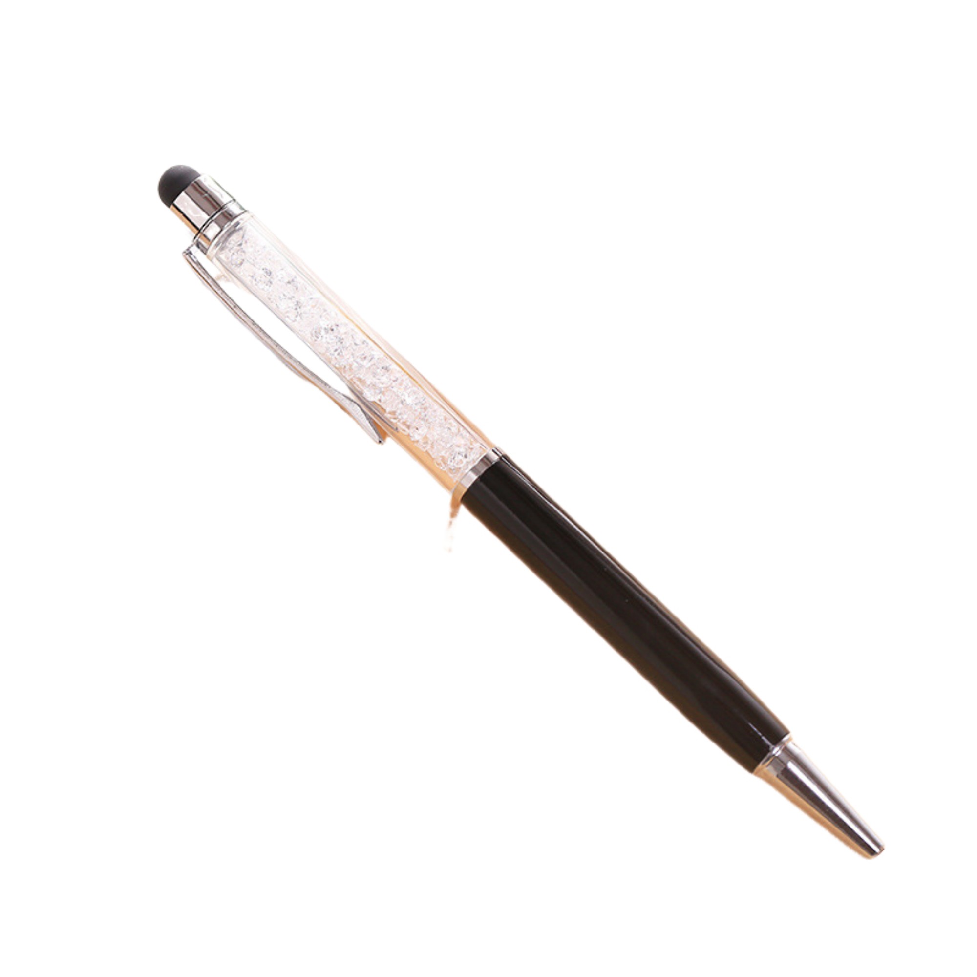Aluminum Crystal Stylus Twist Pen With Engraved Clip 5.8" 8